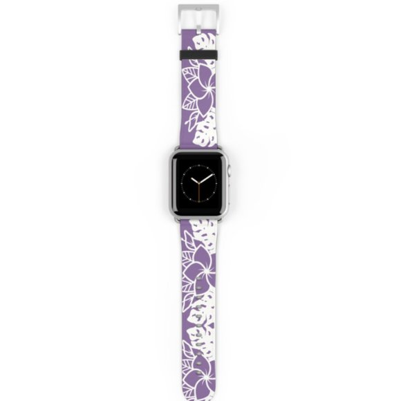 Apple Watch Bands-Hawaiian Inspired Flower Palm Design - Picture 7 of 12